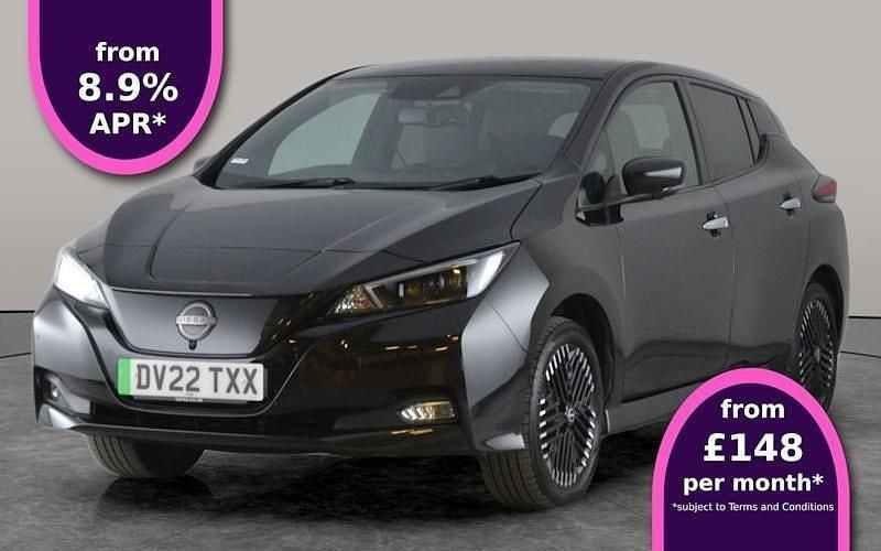 Black Used 2022 Nissan Leaf Tekna Hatchback | £11,796 (Good price) - Image 1/3