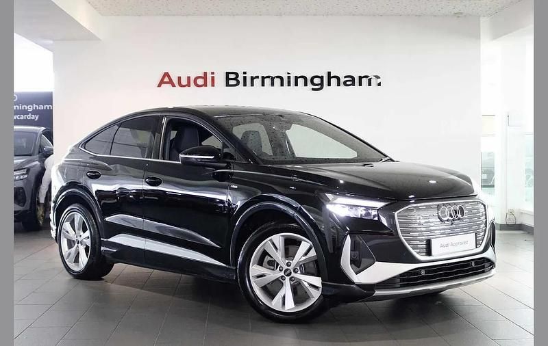 Black Used 2024 Audi Q4 Sportback e-tron S-Line SUV | £34,490 - Image 1/4