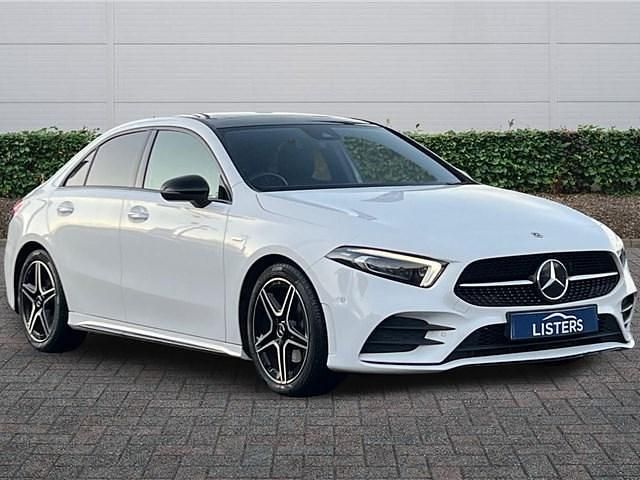 White Used 2022 Mercedes A200 AMG Line Premium Plus Sedan | £22,473 (Fair price) - Image 1/4