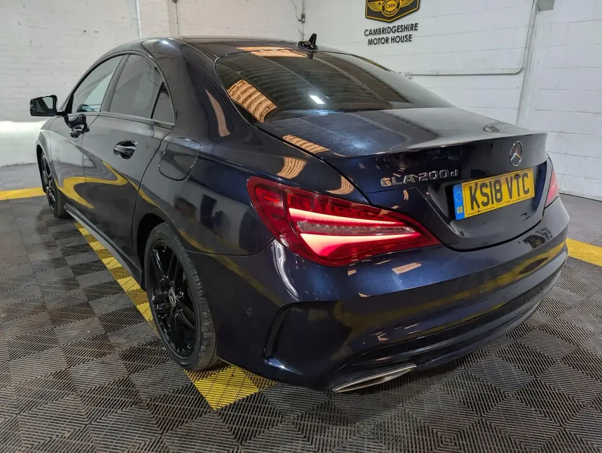 Used Mercedes CLA200 AMG line 136 HP (100 kW) 2018 Blue Coupe