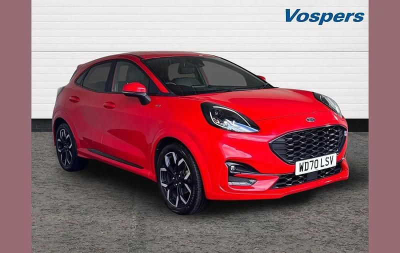 Red Used 2020 Ford Puma Gen-E ST-Line X SUV | £13,595 (Fair price) - Image 1/3