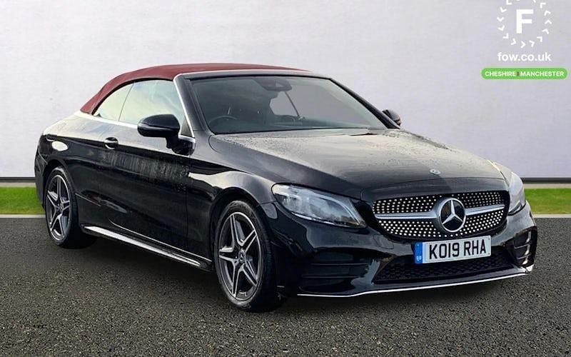 Black Used 2019 Mercedes C300 AMG Line Premium Cabriolet | £19,199 (Good price) - Image 1/4