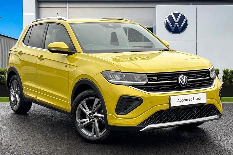 Yellow Used 2024 VW T-Cross R-line SUV | £21,790 (Fair price) - Image 1/4