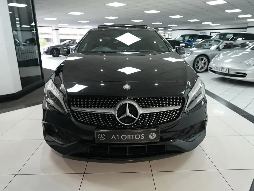 Used Mercedes A200 AMG line 153 HP (112 kW) 2016 Black Hatchback