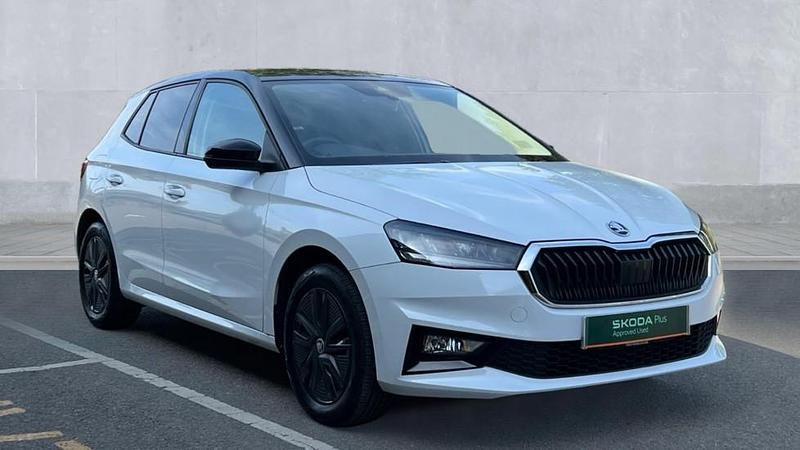 Moon white metallic black magic pearlescent Used 2024 Skoda Fabia Colour Edition Hatchback | £15,890 (Good price) - Image 1/4