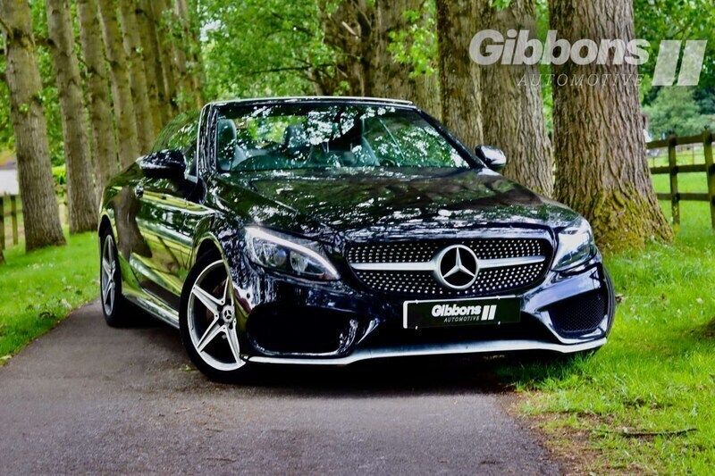 Black Used 2017 Mercedes C220 AMG line Cabriolet | £14,470 (Fair price) - Image 1/4