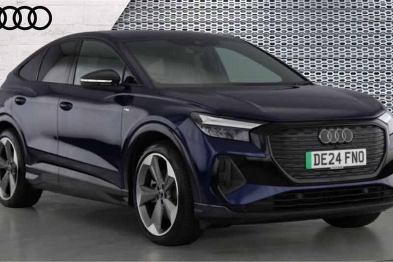 Blue Used 2024 Audi Q4 Sportback e-tron Black Edition SUV | £35,959 - Image 1/4