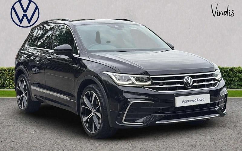 Black Used 2023 VW Tiguan R-line SUV | £27,805 (Fair price) - Image 1/4