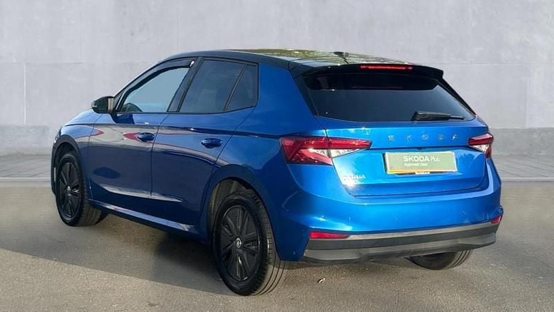 Used Skoda Fabia Design Edition 116 HP (85 kW) 2024 Race blue metallic black magic pearl effect Hatchback