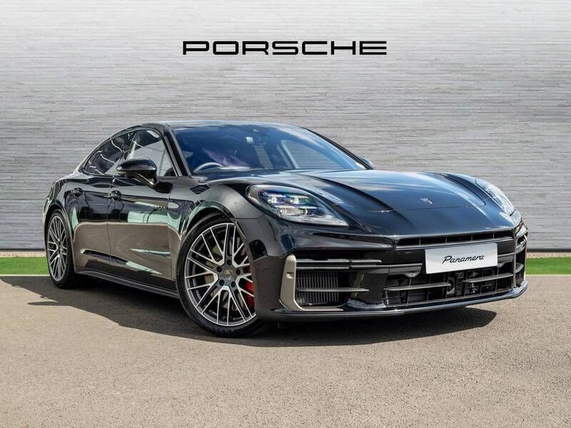 Jet black metallic New 2024 Porsche Panamera Turbo E-Hybrid Sedan | £143,845 - Image 1/4