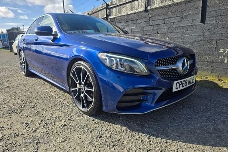 Used Mercedes C300 AMG line 2020 Blue Sedan