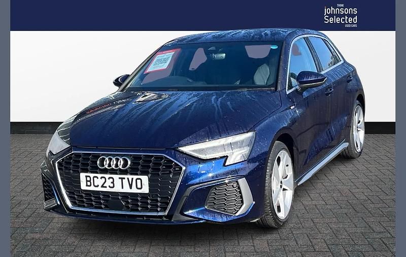 Used Audi A3 S-Line 147 HP (108 kW) 2023 Blue Sedan