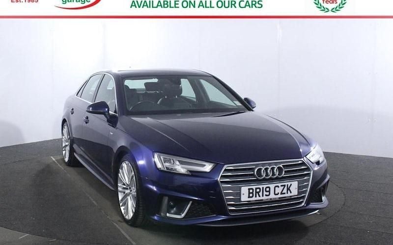 Used Audi A4 S-Line 150 HP (110 kW) 2019 Blue Sedan