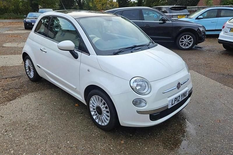 White Used 2012 Fiat 500 Lounge Hatchback | £2,895 (Good price) - Image 1/1