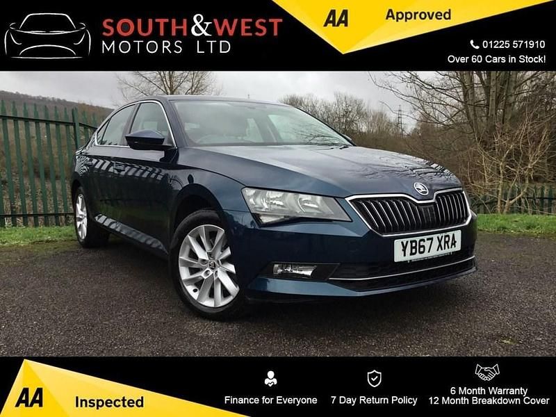 Used Skoda Superb SE 150 HP (110 kW) 2017 Blue Hatchback