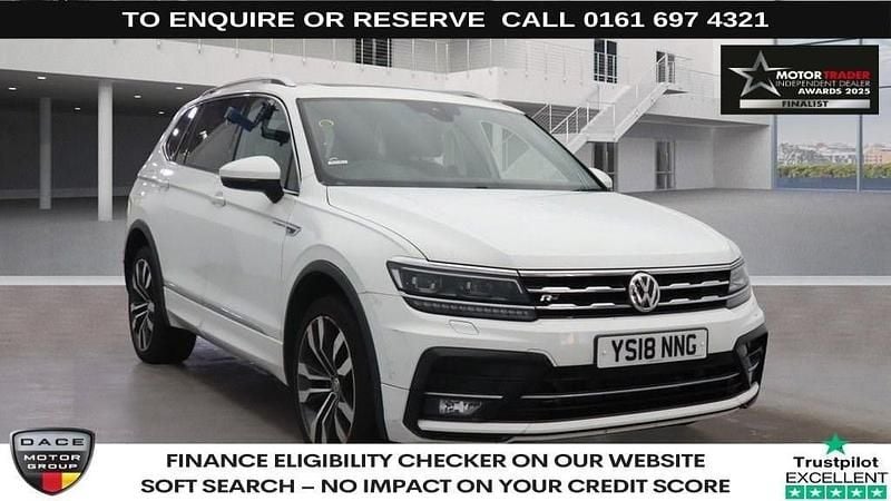 White Used 2018 VW Tiguan Allspace R-line SUV | £25,470 (Good price) - Image 1/3