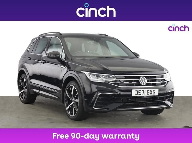 Black Used 2021 VW Tiguan R-line SUV | £26,299 (Fair price) - Image 1/3