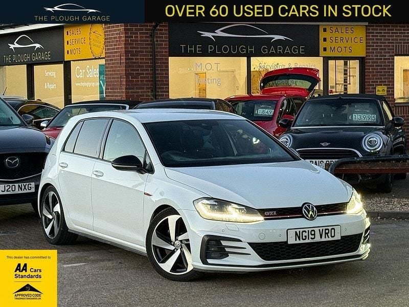 White Used 2019 VW Golf VII GTI Hatchback | £17,995 (Good price) - Image 1/4