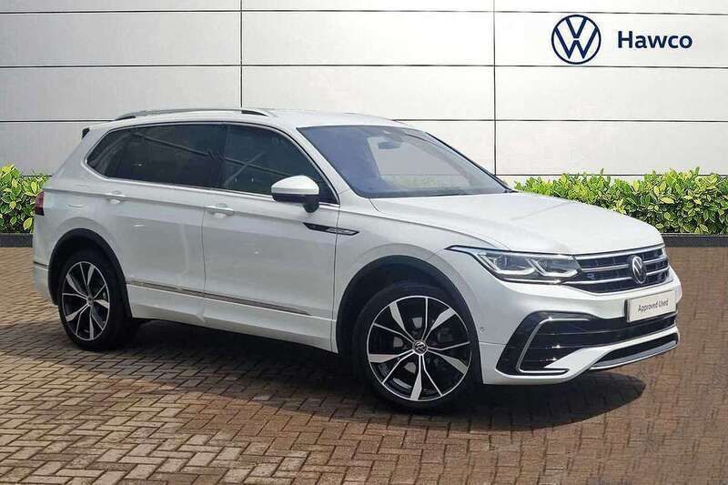 White Used 2024 VW Tiguan Allspace R-line SUV | £34,995 (Expensive) - Image 1/4