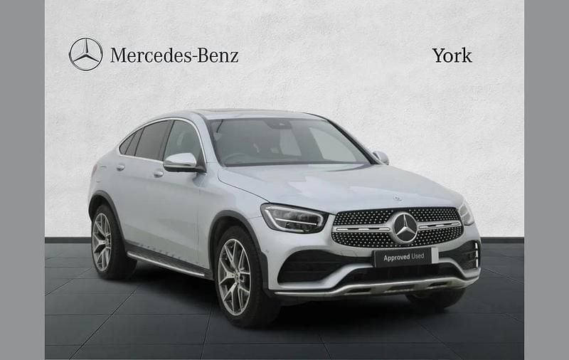 Silver Used 2023 Mercedes GLC300e AMG line Coupe | £39,495 (Fair price) - Image 1/4