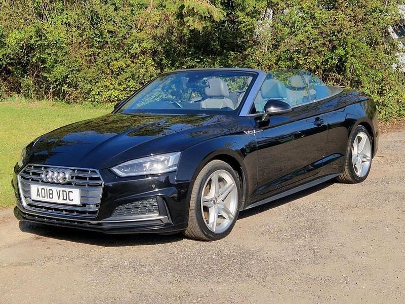 Used Audi A5 Cabriolet S-Line 190 HP (139 kW) 2018 Black Cabriolet
