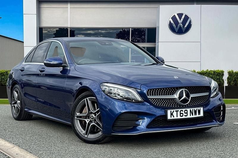Blue Used 2019 Mercedes C300 AMG line Sedan | £20,777 (Fair price) - Image 1/4