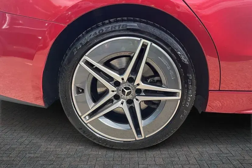 Used Mercedes C300 AMG line 274 HP (201 kW) 2023 Hyacinth red Estate