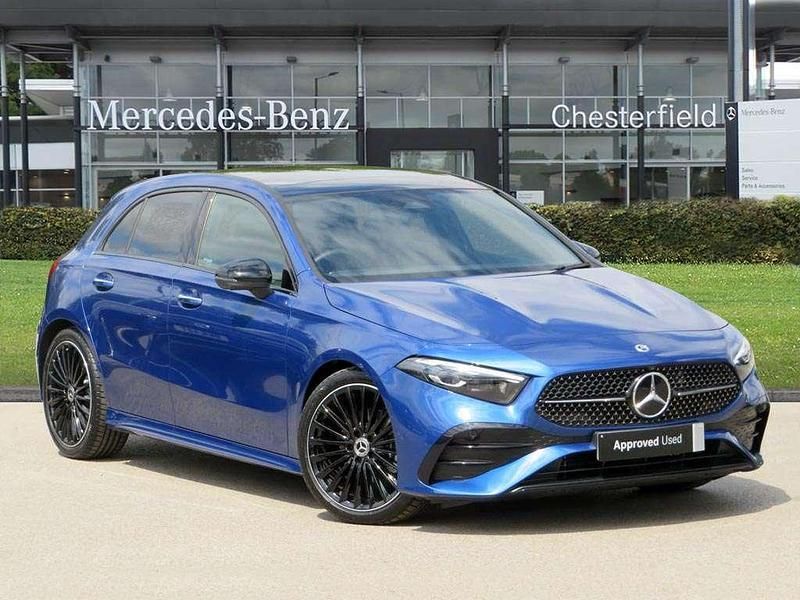 Blue New 2025 Mercedes A180 AMG Line Premium Plus Hatchback | £31,000 (Expensive) - Image 1/4