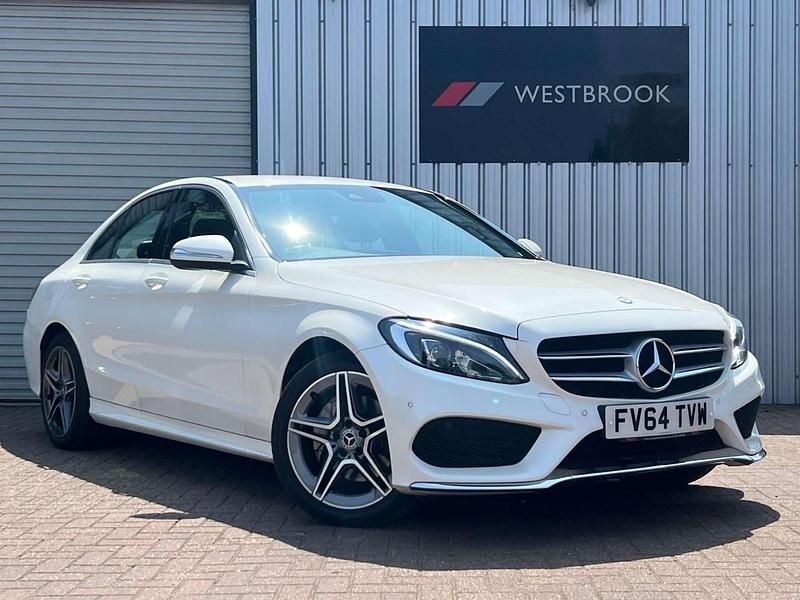 White Used 2015 Mercedes C220 AMG line Sedan | £9,650 (Expensive) - Image 1/3