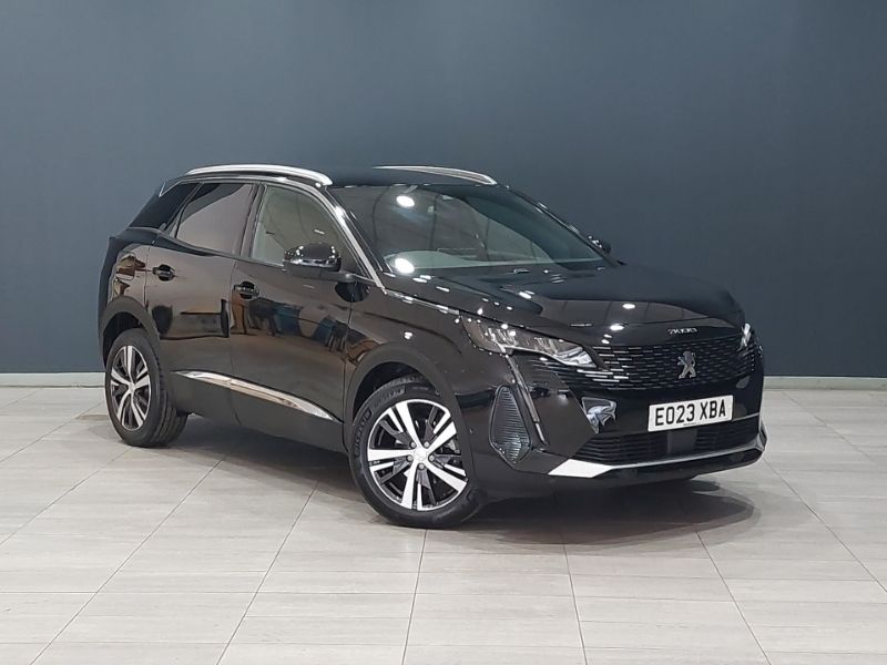 Black Used 2023 Peugeot 3008 Allure+ SUV | £21,698 (Fair price) - Image 1/4