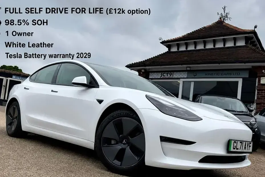 Used Tesla Model 3 Long Range RWD 258 kW (351 HP) 2021 White Sedan