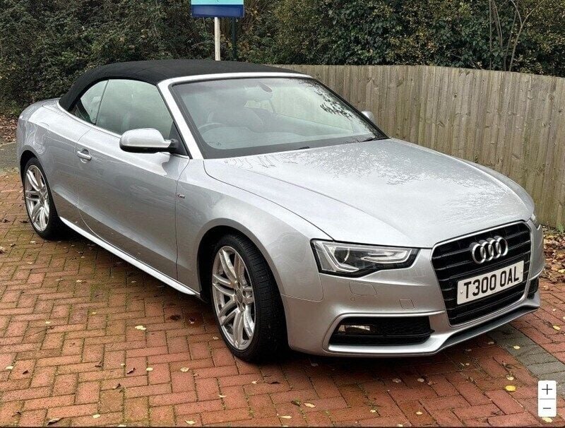 Silver Used 2015 Audi A5 Cabriolet S-Line Cabriolet | £10,990 (Fair price) - Image 1/3