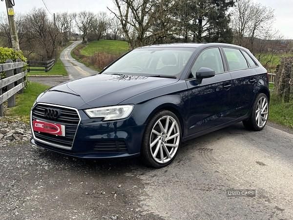 Used Audi A3 116 HP (85 kW) 2019 Blue Hatchback