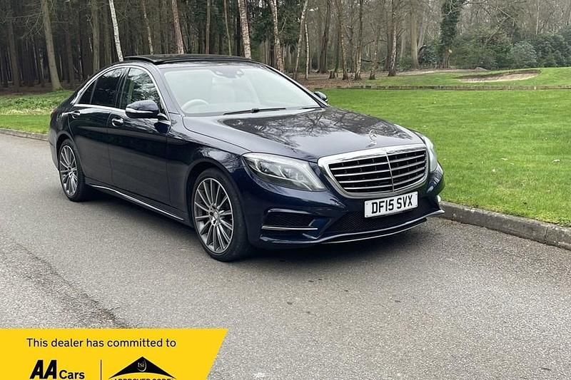 Used Mercedes S350 AMG line 258 HP (189 kW) 2015 Blue Sedan