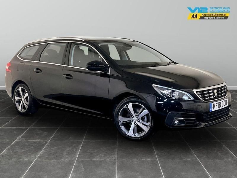 Black Used 2018 Peugeot 308 Allure Estate | £8,395 (Fair price) - Image 1/2