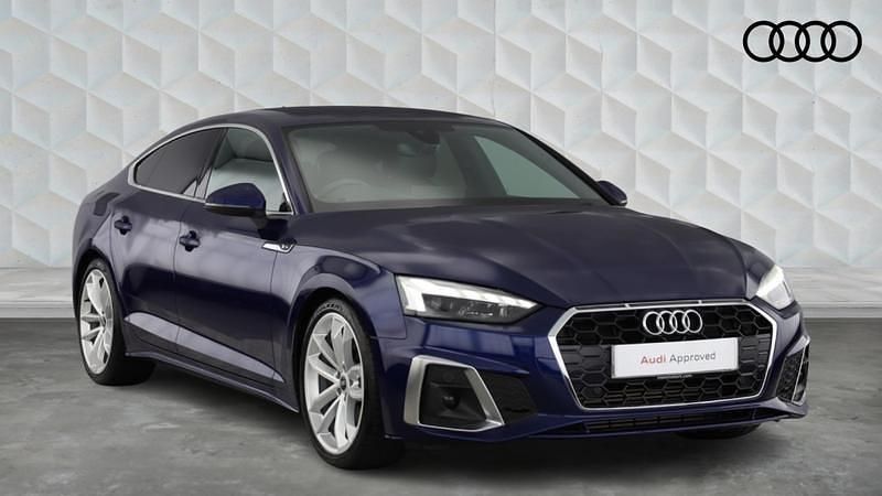 Blue Used 2021 Audi A5 S-Line Hatchback | £22,250 (Fair price) - Image 1/4