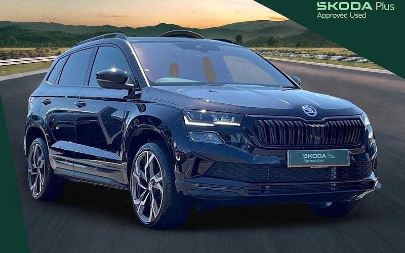 Black Used 2025 Skoda Karoq SportLine SUV | £29,038 (A bit pricey) - Image 1/4