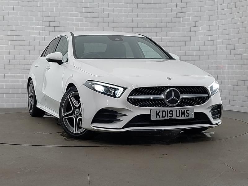 Used Mercedes A250 AMG line 224 HP (164 kW) 2019 White Sedan