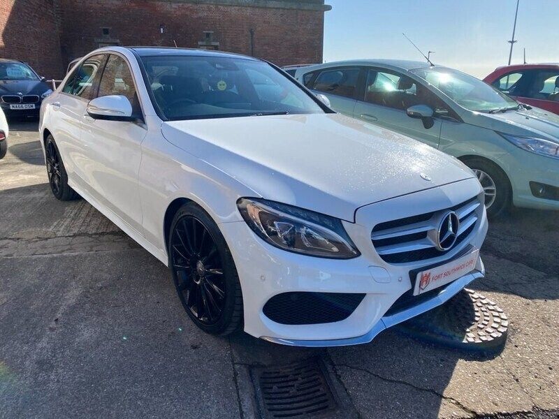 White Used 2015 Mercedes C300 AMG line Sedan | £14,880 (Fair price) - Image 1/4