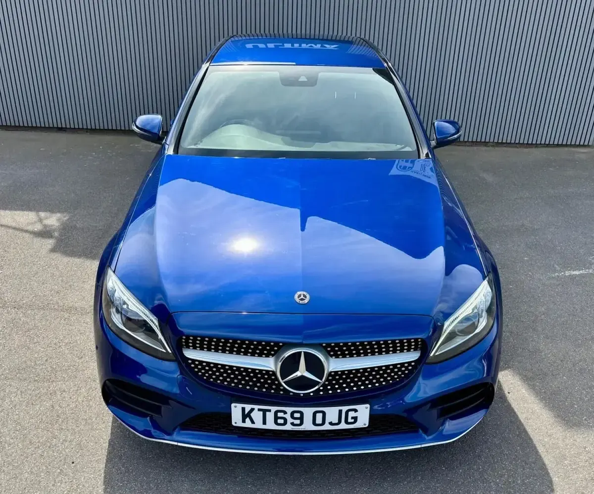 Used Mercedes C200 AMG line 157 HP (115 kW) 2019 Blue Sedan