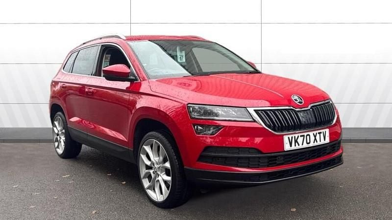 Red Used 2020 Skoda Karoq SE L SUV | £17,045 (Fair price) - Image 1/3