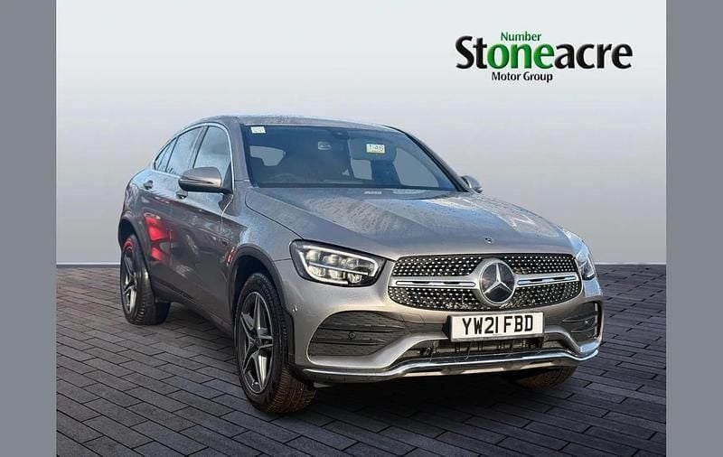 Used Mercedes GLC300e AMG line 301 HP (221 kW) 2021 Silver Coupe