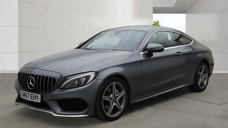 Used Mercedes C220 AMG line 170 HP (125 kW) 2017 Grey Coupe