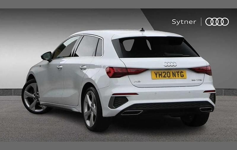 Used Audi A3 S-Line 147 HP (108 kW) 2020 White Sedan