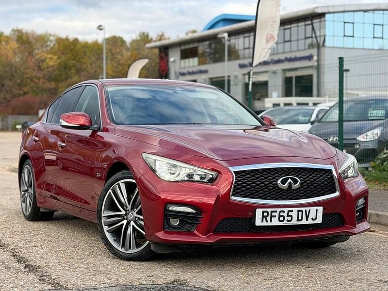 Red Used 2015 Infiniti Q50 Sport Tech Sedan | £5,779 (Fair price) - Image 1/4