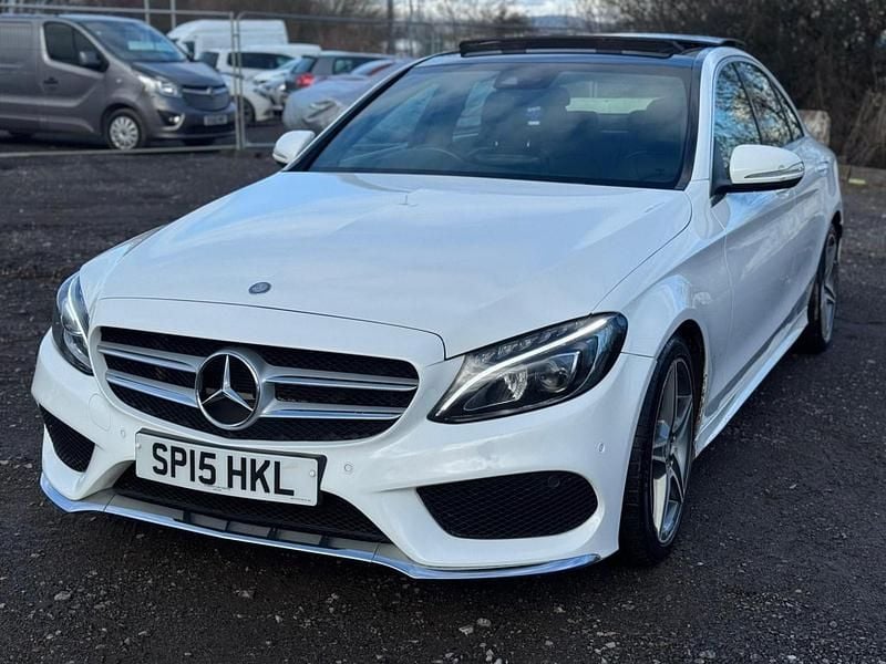 Used Mercedes C220 AMG Line Premium Plus 2015 White Sedan