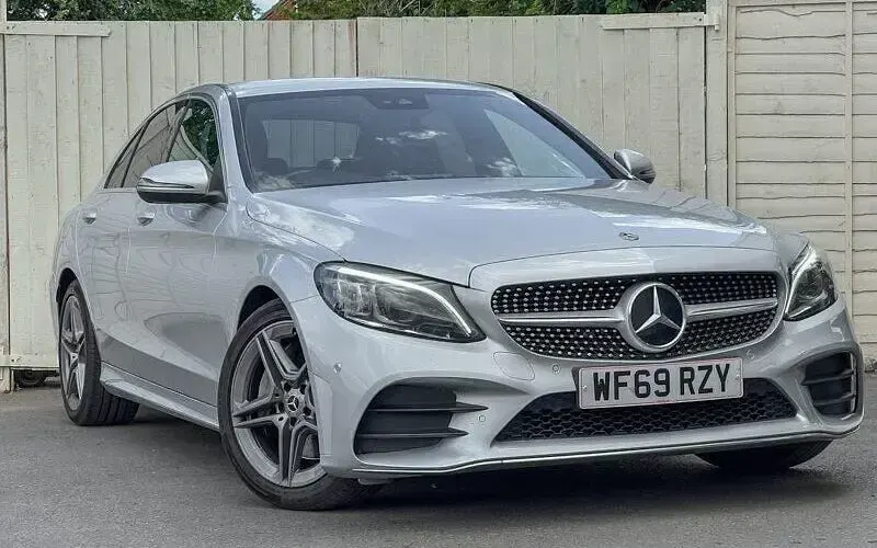 Used Mercedes C300 AMG line 245 HP (180 kW) 2019 Silver Sedan