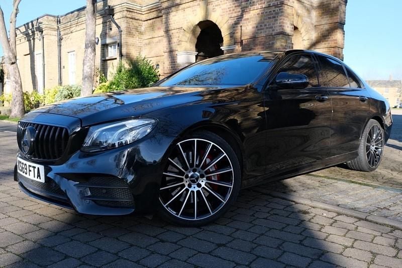 Used Mercedes E350 AMG line 2019 Black Sedan