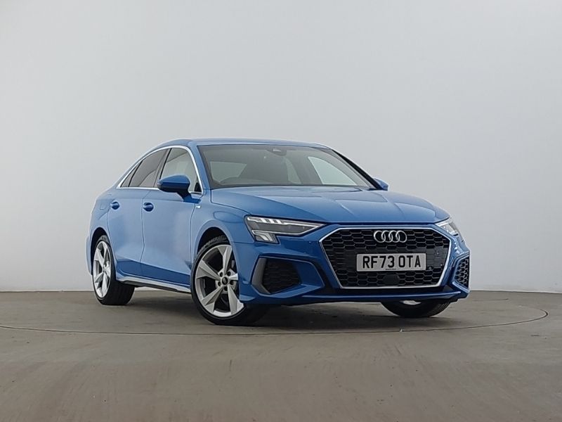 Blue Used 2023 Audi A3 S-Line Sedan | £25,498 (Fair price) - Image 1/4