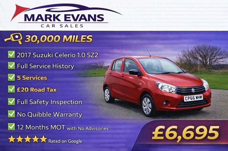 Used Suzuki Celerio 68 HP (50 kW) 2017 Red Hatchback